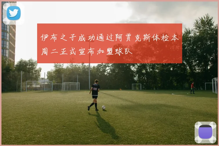 伊布之子成功通过阿贾克斯体检本周二正式宣布加盟球队