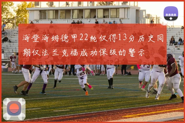 海登海姆德甲22轮仅得13分历史同期仅法兰克福成功保级的警示